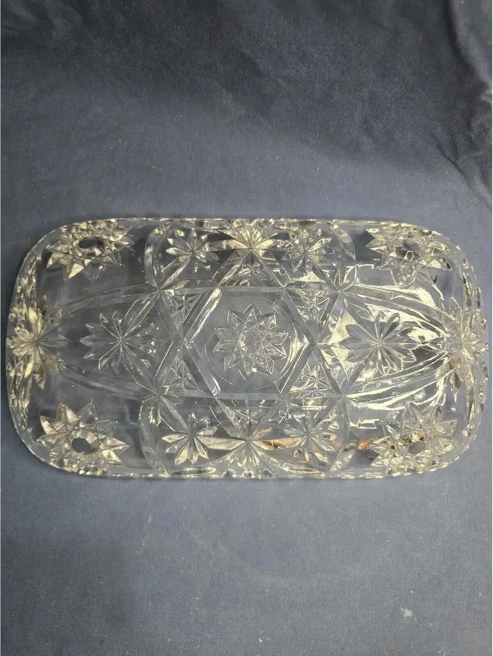 EAPC Hostess Tray 12 x 6 in. Anchor Hocking Early American Prescut Star of David
